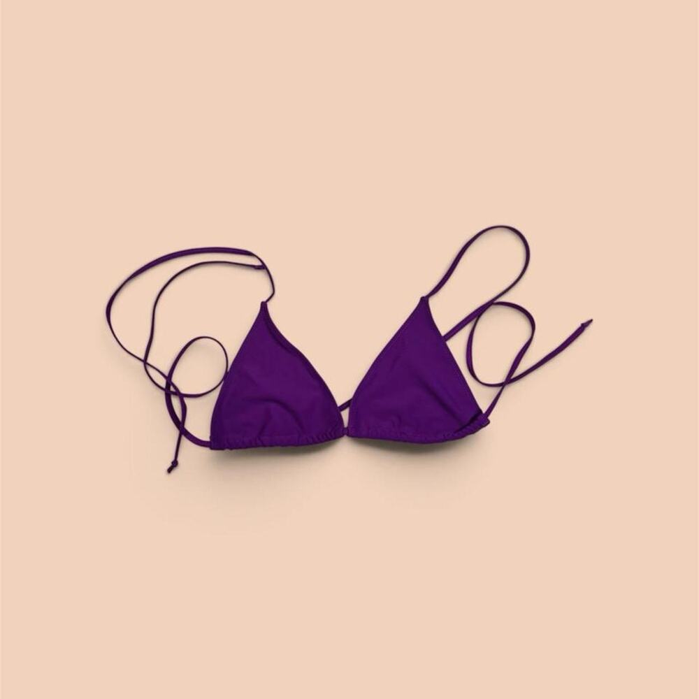 Bright swimwear purple bikini top